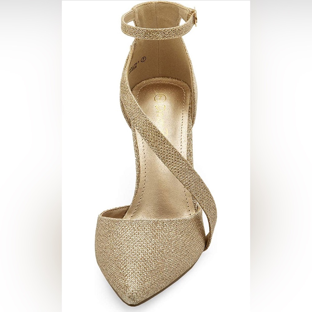 Gold Glitter Heels
